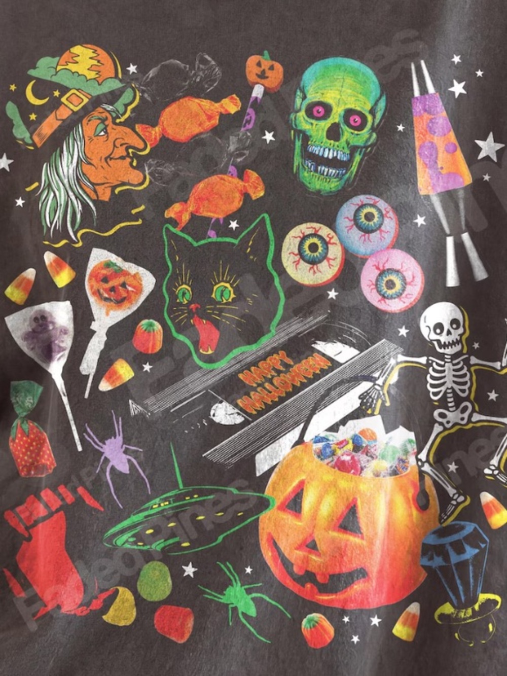 Comfort Colors Pepper Halloween Graphic Tee with Neon Accents - Picture 2 of 3